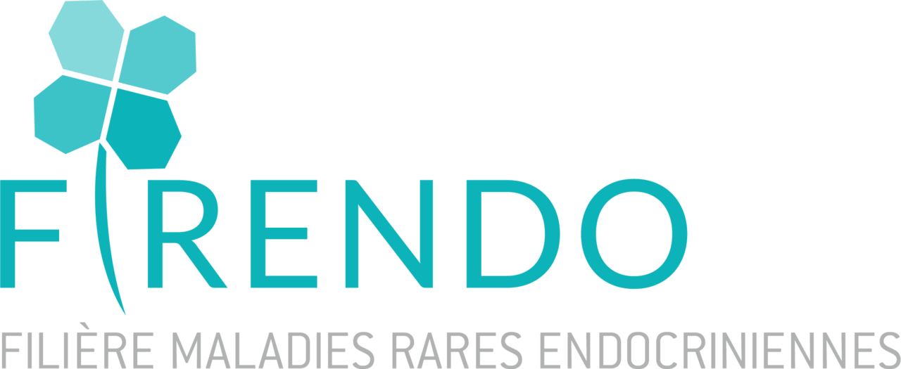 FIRENDO fili&egrave;re maladies rares endocriniennes logo texte bleu