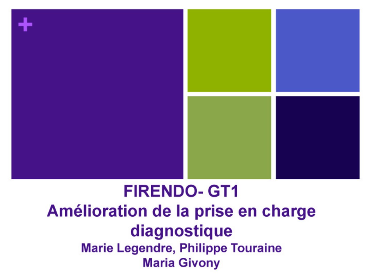 GT1 FIRENDO "Amélioration de la prise en charge diagnostique" Touraine : "GT1 FIRENDO "Amélioration de la prise en charge diagnostique"