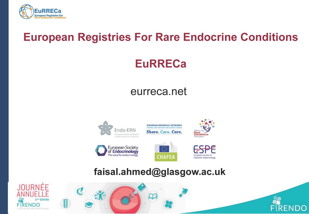 Visuel de Syad Faisal Ahmed &laquo; Projet de bases de donn&eacute;es ENDO-ERN : EuRRECa  &raquo;