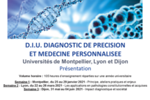 Visuel pour le Dipl&ocirc;me inter-universitaire "Diagnostic de pr&eacute;cision et m&eacute;decine personnalis&eacute;e" : brins d'ADN qui s'enroulent