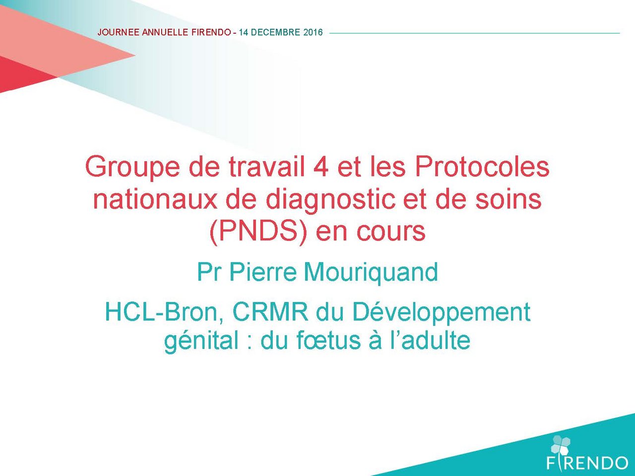 FIRENDO Journ&eacute;e Annuelle 2016 PNDS