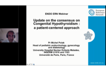 Capture d'&eacute;cran de la premi&egrave;re diapositive du webinar ENDO-ERN de Michel Polak ""Consensus sur l'hypothyro&iuml;die cong&eacute;nitale : mise &agrave; jour"