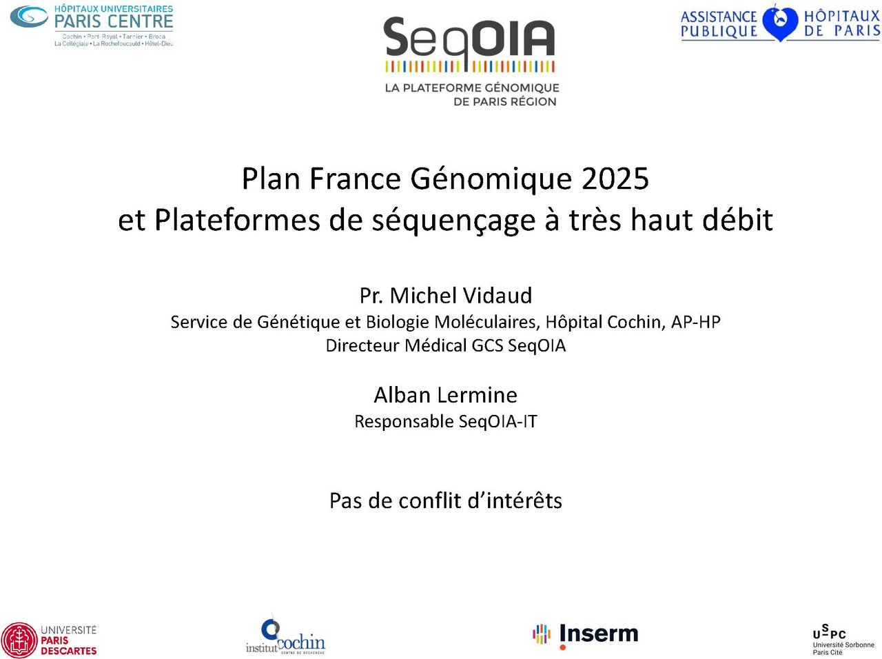 Visuel de Alban Lermine Michel Vidaud &laquo; Plateformes France M&eacute;decine G&eacute;nomique 2025 et le circuit de prescription au sein des fili&egrave;res sant&eacute; maladies rares &raquo;