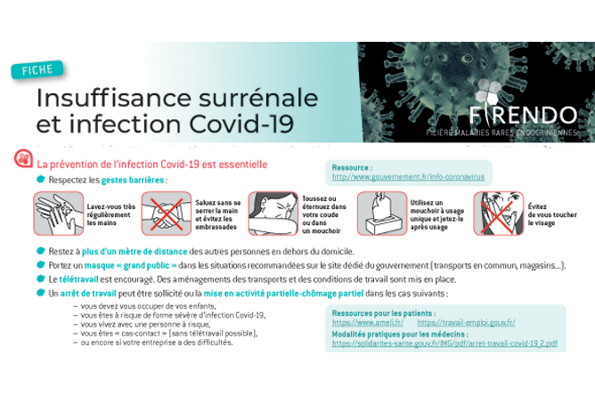 Covid-19 insuffisance surr&eacute;nale maladie rare centre de r&eacute;f&eacute;rence Paris Laurence Guignat
